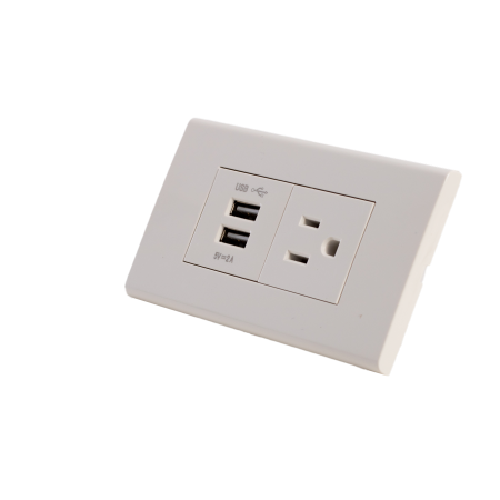 Interruptor toma americana usb